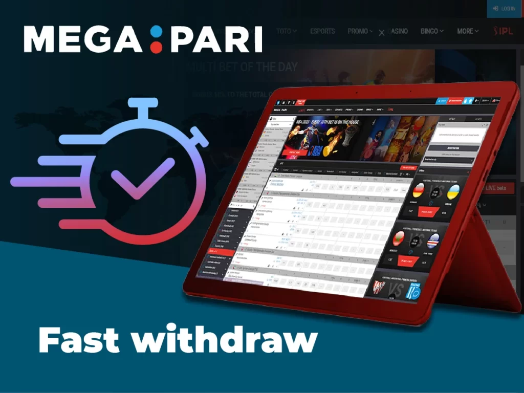 Information on how fast players can withdraw their winnings