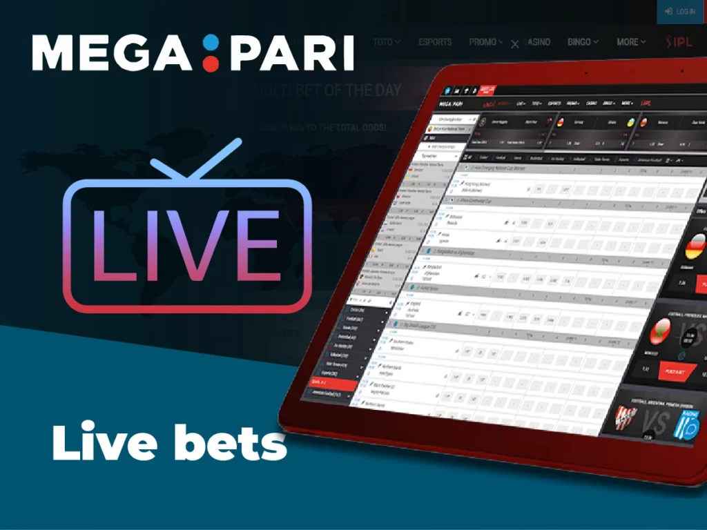 Live sports betting offered by Megapari website
