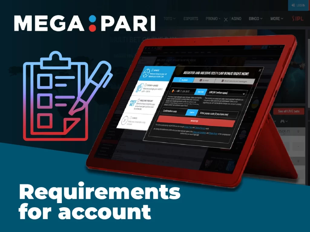 A detailed list of recommendations on account creation requirements 