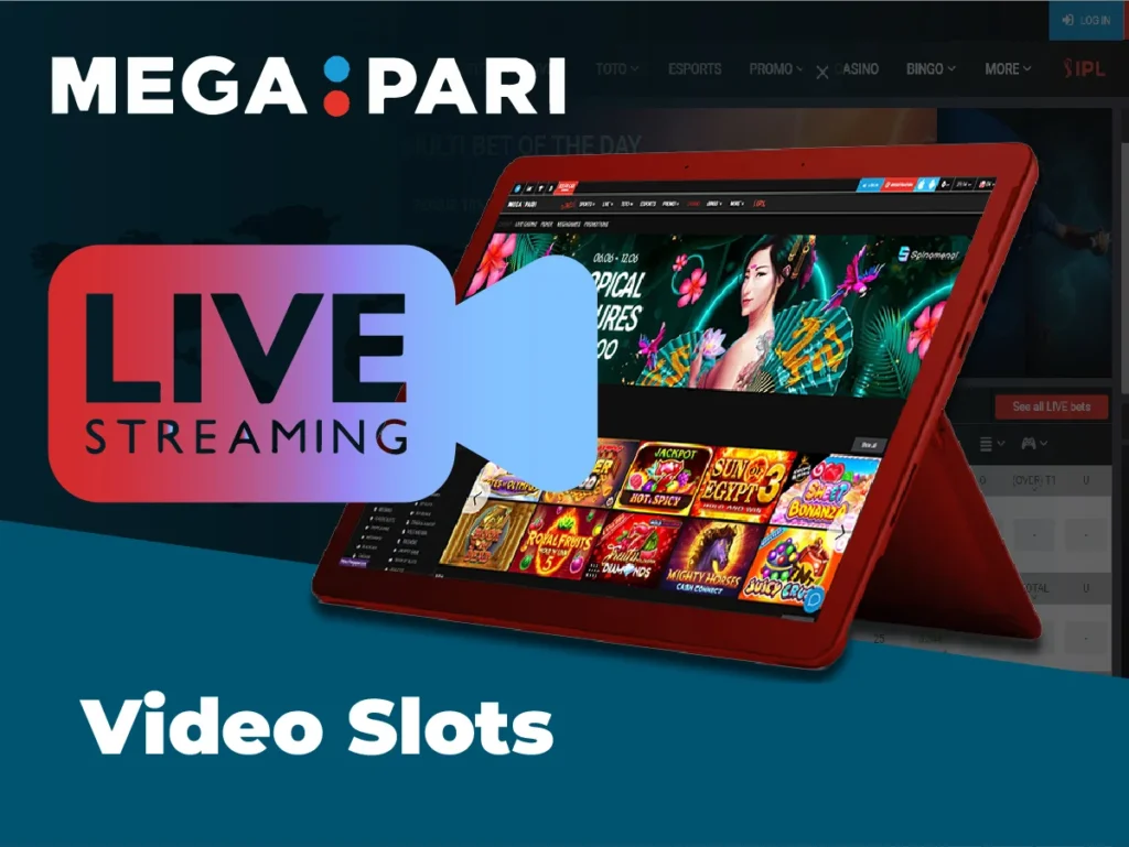Section of video slots and games in this category